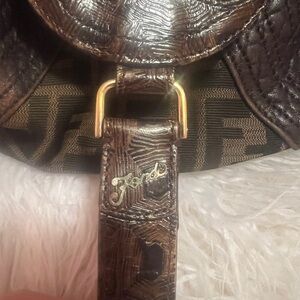 Fendi print Brown and Gold Bag